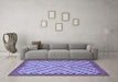 Machine Washable Checkered Blue Modern Rug in a Living Room, wshabs1445blu