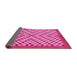 Sideview of Checkered Pink Modern Rug, abs1445pnk