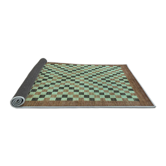 Sideview of Checkered Light Blue Modern Rug, abs1445lblu
