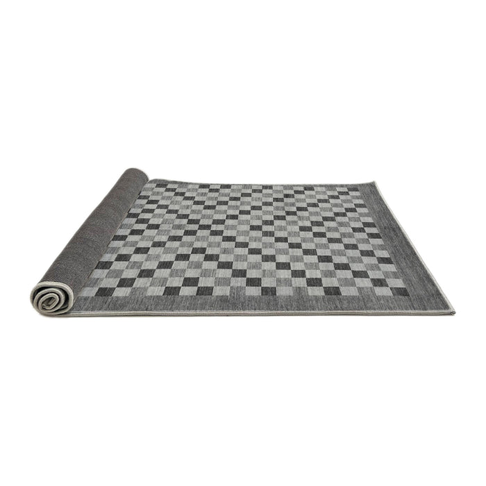 Sideview of Checkered Gray Modern Rug, abs1445gry
