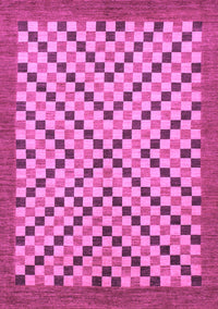 Checkered Purple Modern Rug, abs1445pur