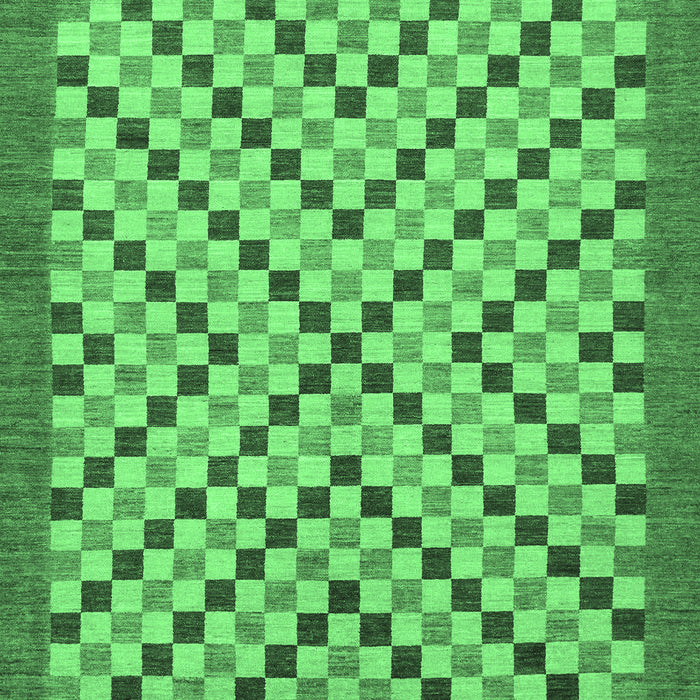 Checkered Emerald Green Modern Rug, abs1445emgrn