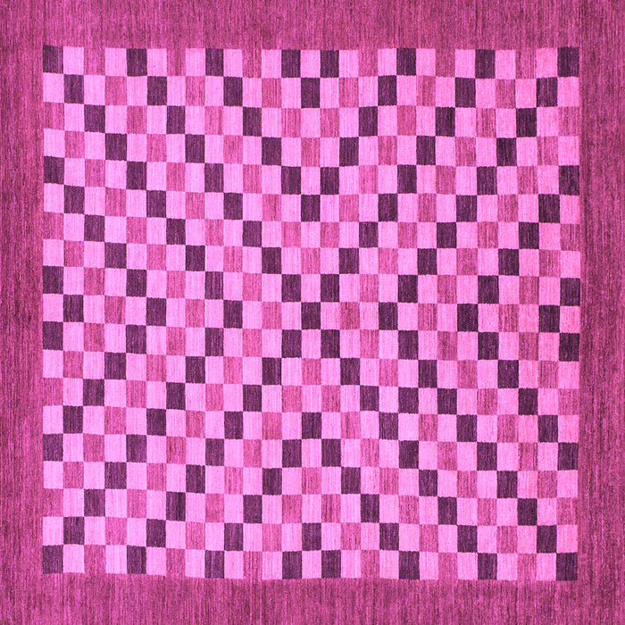 Square Checkered Purple Modern Rug, abs1445pur