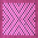 Square Checkered Purple Modern Rug, abs1445pur