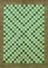 Checkered Turquoise Modern Rug, abs1445turq