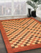 Machine Washable Abstract Orange Rug in a Family Room, wshabs1445