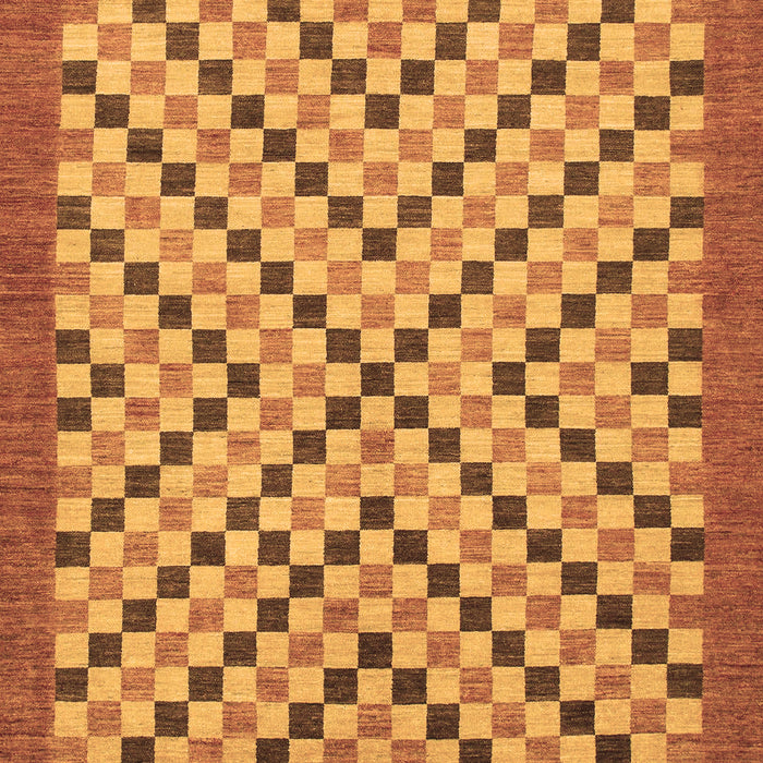 Checkered Brown Modern Rug, abs1445brn