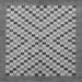 Square Machine Washable Checkered Gray Modern Rug, wshabs1445gry