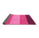 Sideview of Abstract Pink Modern Rug, abs1446pnk