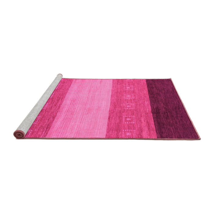 Sideview of Machine Washable Abstract Pink Modern Rug, wshabs1446pnk