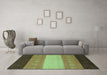 Machine Washable Abstract Turquoise Modern Area Rugs in a Living Room,, wshabs1446turq