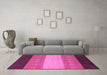 Machine Washable Abstract Purple Modern Area Rugs in a Living Room, wshabs1446pur