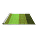 Sideview of Machine Washable Abstract Green Modern Area Rugs, wshabs1446grn