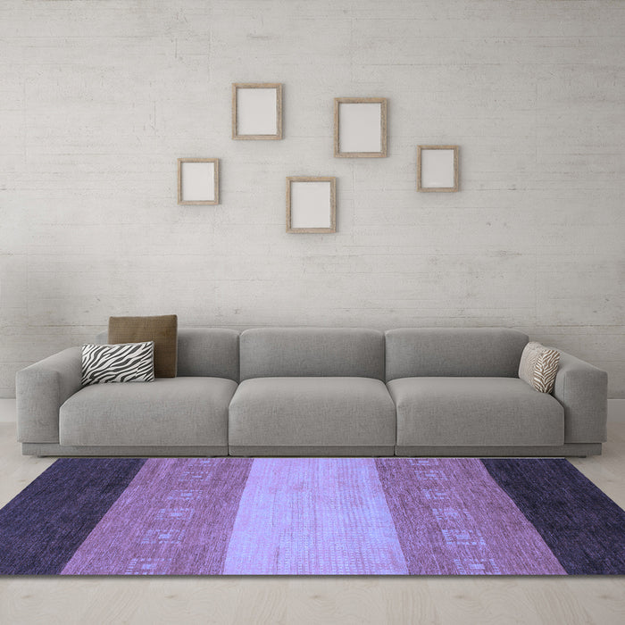 Machine Washable Abstract Blue Modern Rug in a Living Room, wshabs1446blu