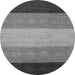 Round Abstract Gray Modern Rug, abs1446gry