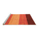 Sideview of Machine Washable Abstract Orange Modern Area Rugs, wshabs1446org