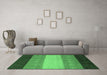 Machine Washable Abstract Emerald Green Modern Area Rugs in a Living Room,, wshabs1446emgrn