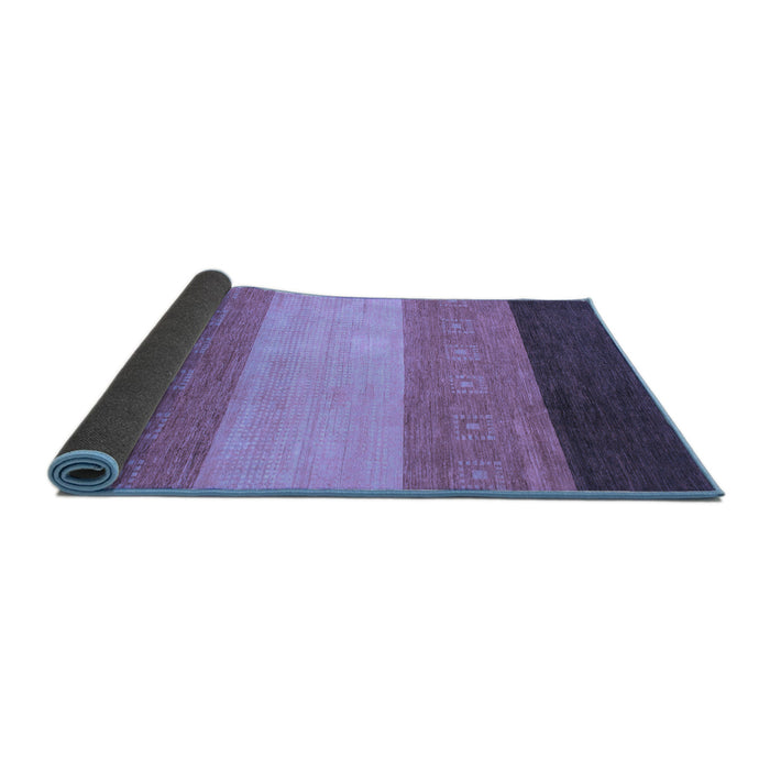 Sideview of Abstract Blue Modern Rug, abs1446blu