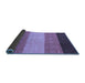 Sideview of Abstract Blue Modern Rug, abs1446blu