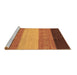 Sideview of Machine Washable Abstract Brown Modern Rug, wshabs1446brn