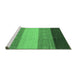 Sideview of Machine Washable Abstract Emerald Green Modern Area Rugs, wshabs1446emgrn