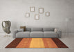 Machine Washable Abstract Brown Modern Rug in a Living Room,, wshabs1446brn