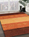 Machine Washable Abstract Tomato Red Rug in a Family Room, wshabs1446