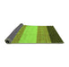 Sideview of Abstract Green Modern Rug, abs1446grn