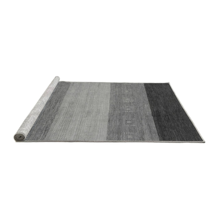 Sideview of Machine Washable Abstract Gray Modern Rug, wshabs1446gry