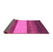 Sideview of Abstract Purple Modern Rug, abs1447pur