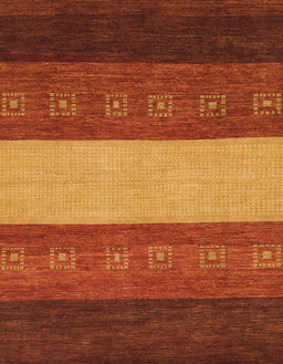 Machine Washable Abstract Tomato Red Rug, wshabs1447