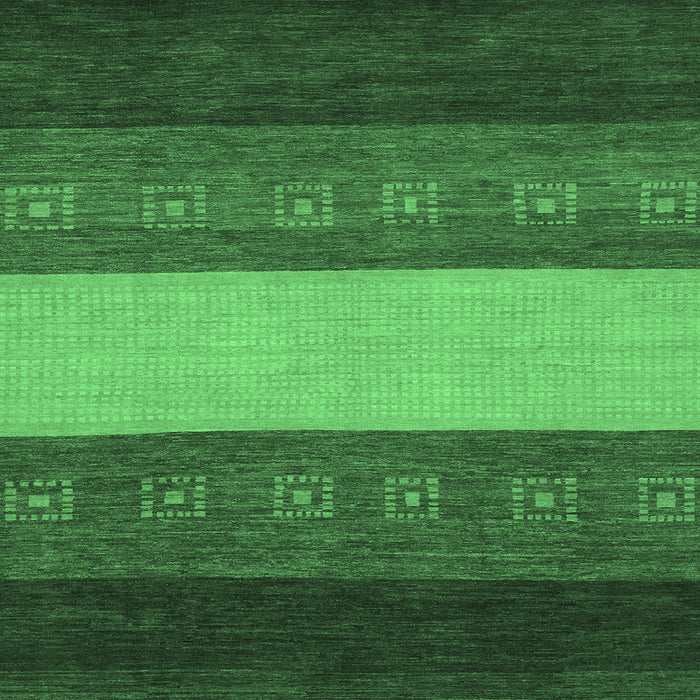 Square Machine Washable Abstract Emerald Green Modern Area Rugs, wshabs1447emgrn