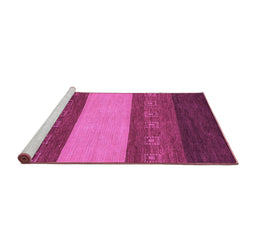 Sideview of Machine Washable Abstract Purple Modern Area Rugs, wshabs1447pur