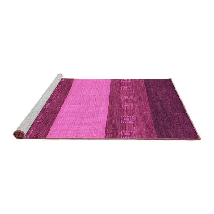 Sideview of Machine Washable Abstract Purple Modern Area Rugs, wshabs1447pur