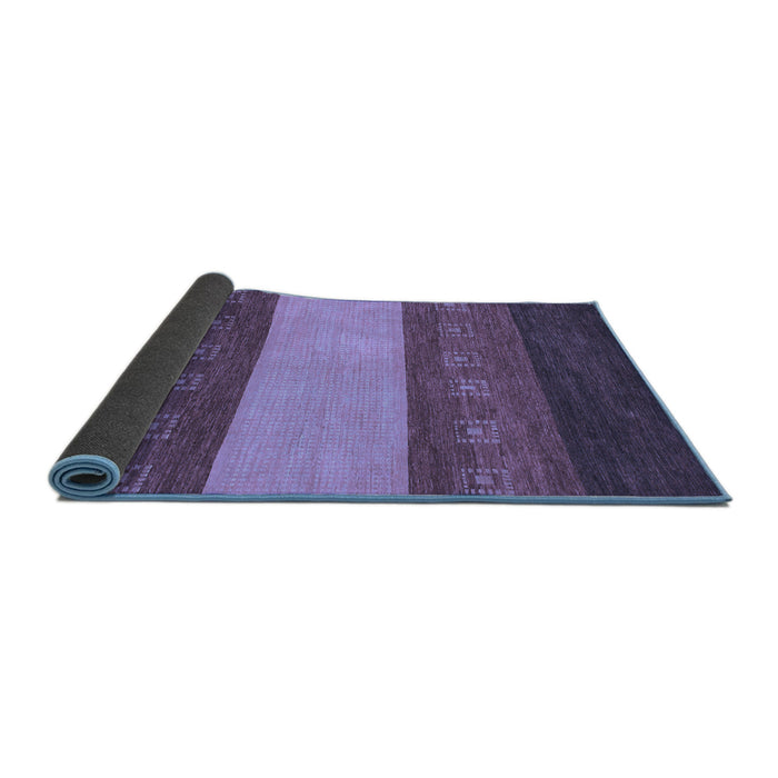 Sideview of Abstract Blue Modern Rug, abs1447blu