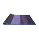 Sideview of Abstract Blue Modern Rug, abs1447blu