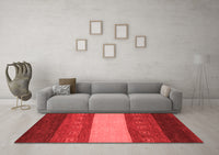 Machine Washable Abstract Red Modern Rug, wshabs1447red