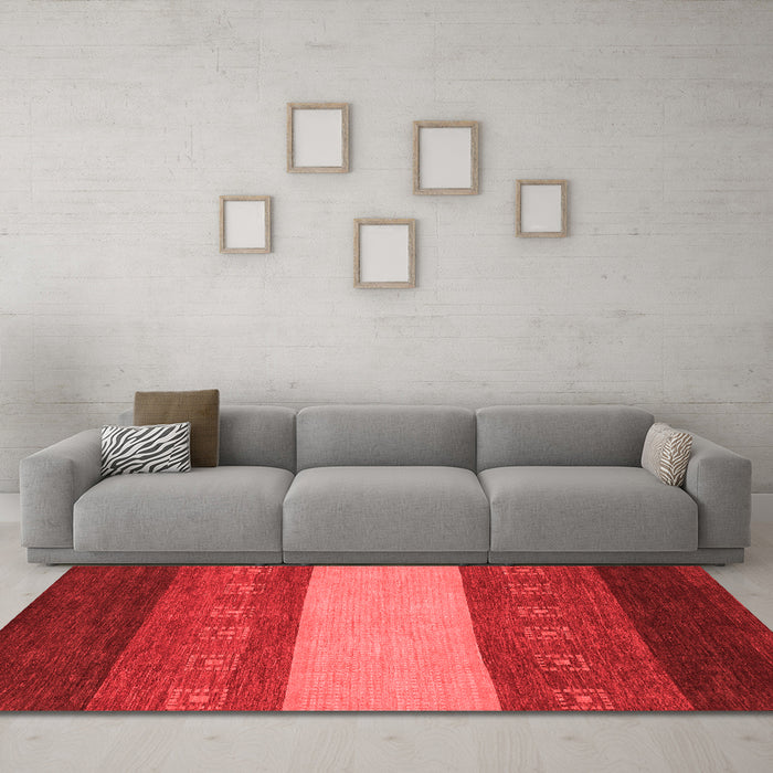 Modern Red Washable Rugs