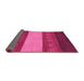 Sideview of Abstract Pink Modern Rug, abs1447pnk