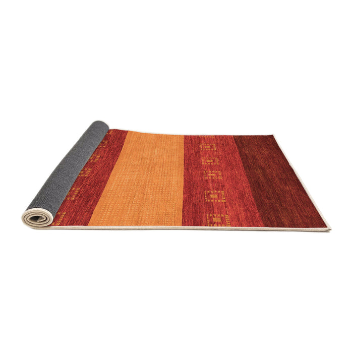Sideview of Abstract Orange Modern Rug, abs1447org