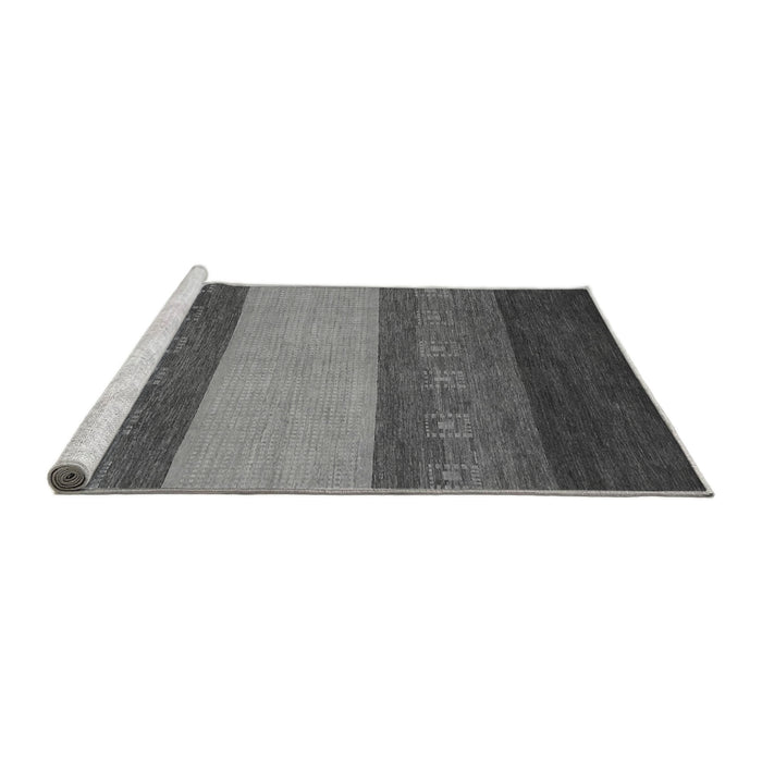 Sideview of Machine Washable Abstract Gray Modern Rug, wshabs1447gry