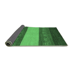 Sideview of Abstract Emerald Green Modern Rug, abs1447emgrn