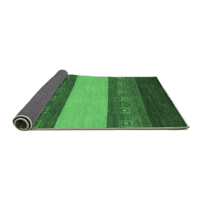 Sideview of Abstract Emerald Green Modern Rug, abs1447emgrn