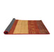 Sideview of Abstract Red Modern Rug, abs1448