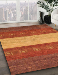 Abstract Red Modern Rug, abs1448