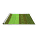 Sideview of Machine Washable Abstract Green Modern Area Rugs, wshabs1448grn