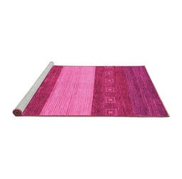 Sideview of Machine Washable Abstract Pink Modern Rug, wshabs1448pnk