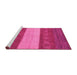 Sideview of Machine Washable Abstract Pink Modern Rug, wshabs1448pnk