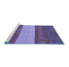 Sideview of Machine Washable Abstract Blue Modern Rug, wshabs1448blu