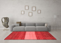 Machine Washable Abstract Red Modern Rug, wshabs1448red